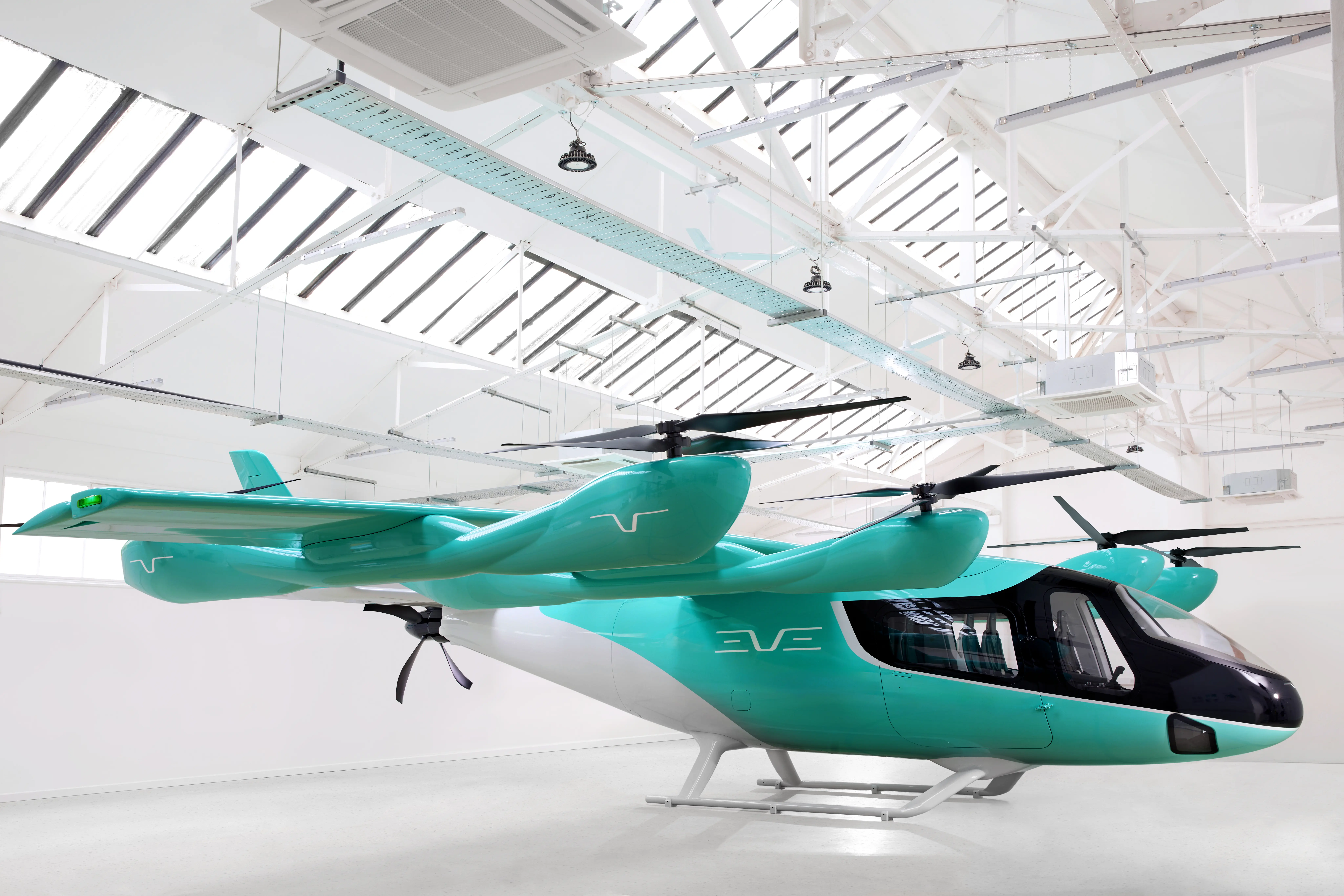 Simulação do eVTOL em escala real. 